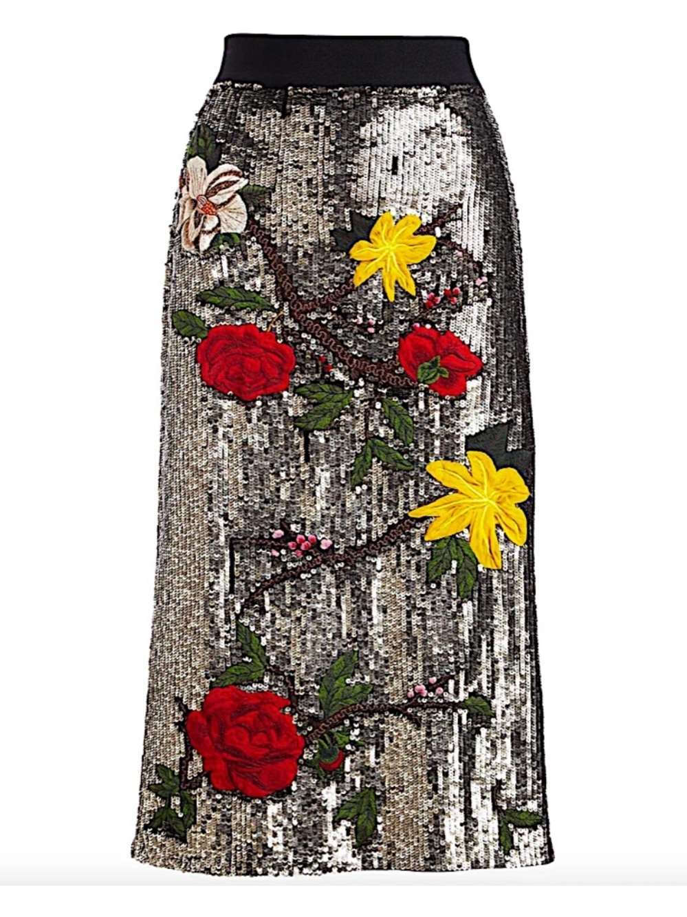 Alice + Olivia sequin embroidered Ella skirt